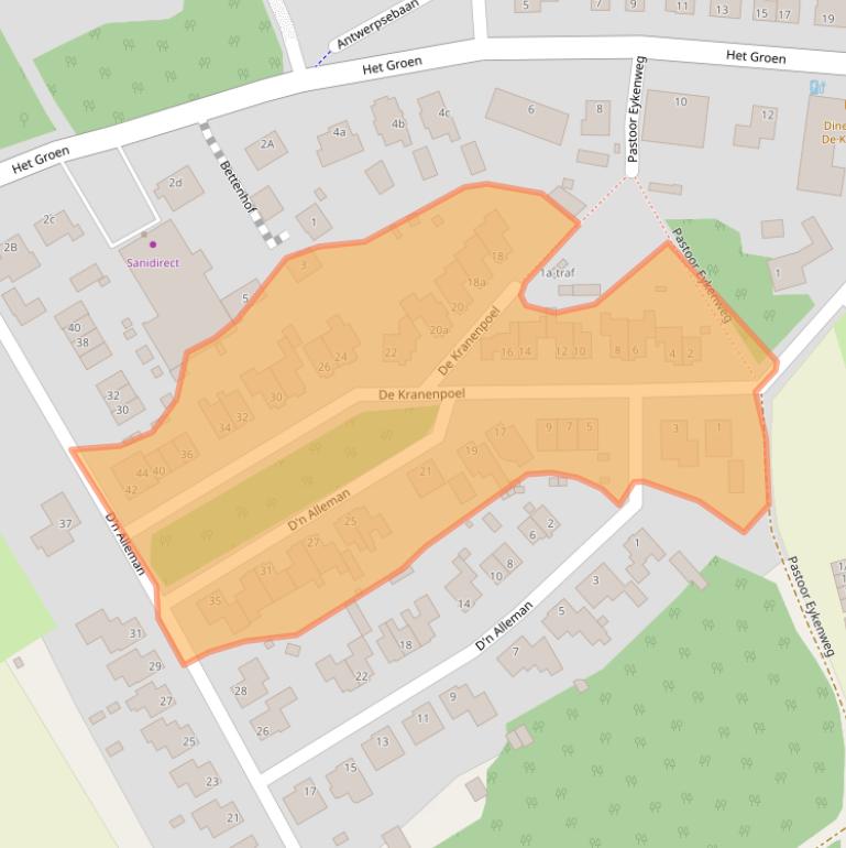 Kaart van postcodegebied 5511MC.