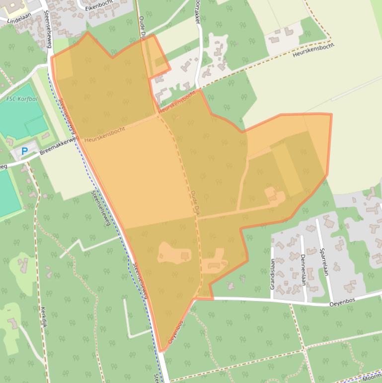 Kaart van postcodegebied 5511PA.