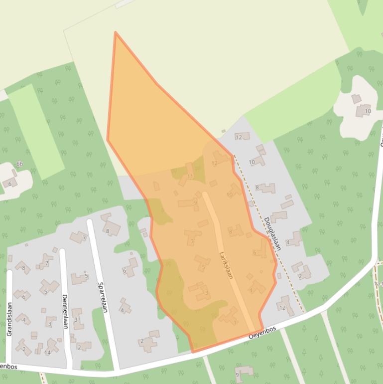 Kaart van postcodegebied 5511PG.