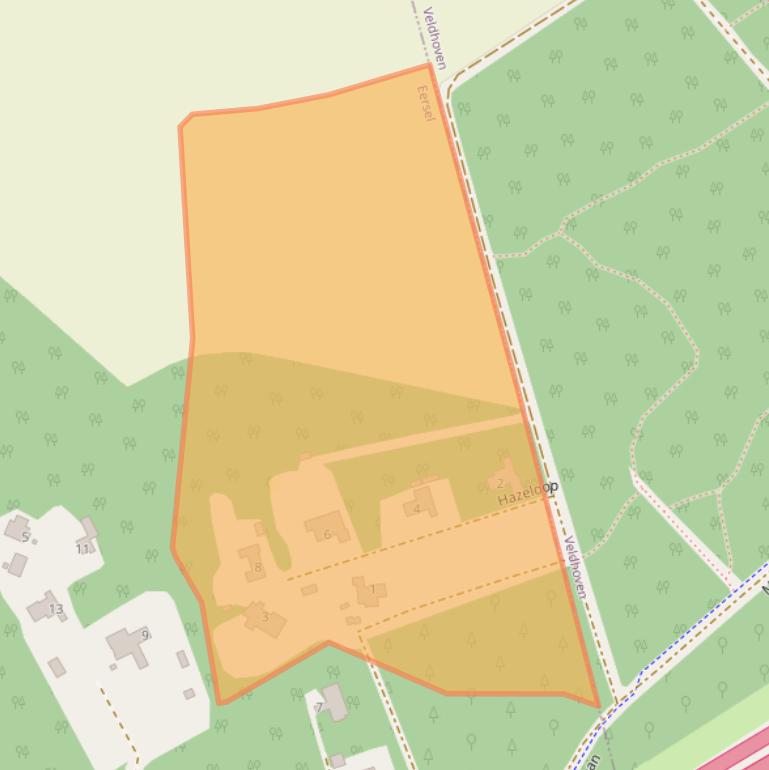 Kaart van postcodegebied 5511PK.