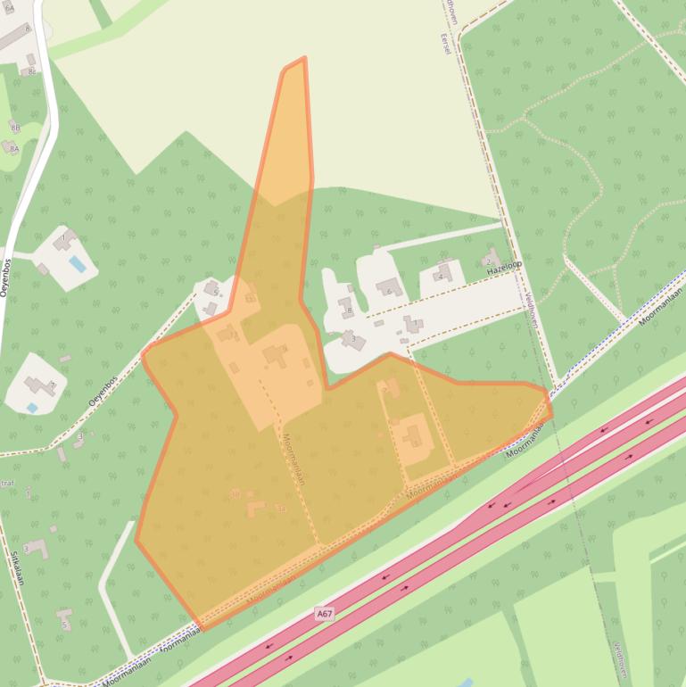 Kaart van postcodegebied 5511PL.