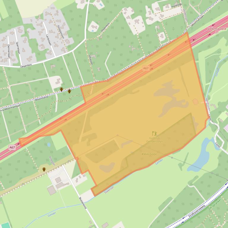Kaart van postcodegebied 5511PN.