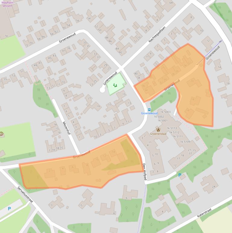 Kaart van postcodegebied 5512AL.