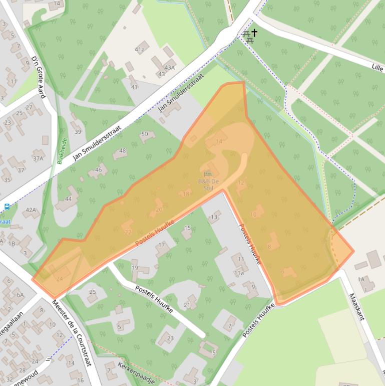 Kaart van postcodegebied 5512AV.