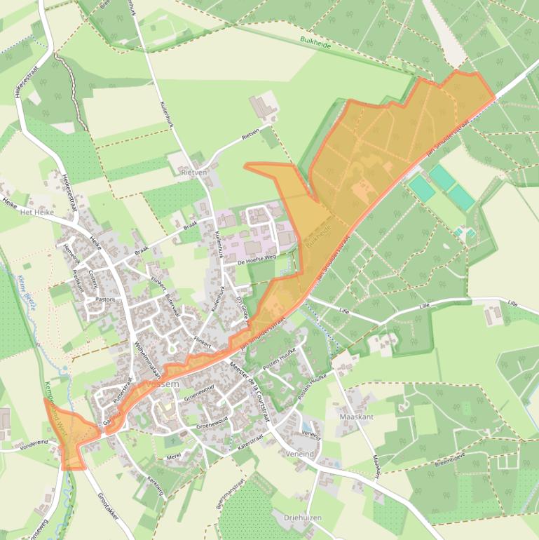 Kaart van postcodegebied 5512AW.