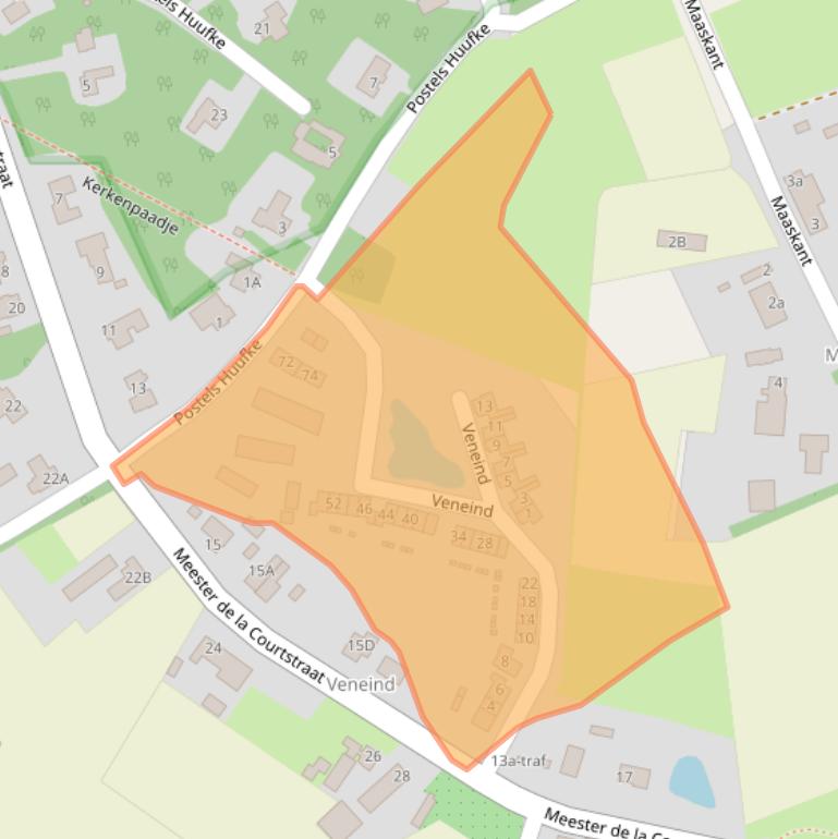 Kaart van postcodegebied 5512AX.