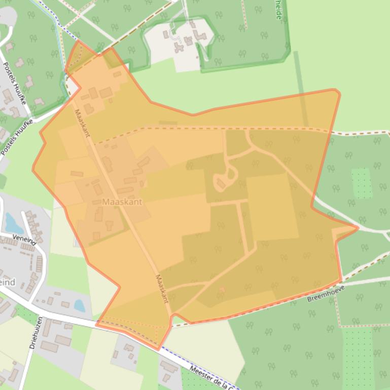 Kaart van postcodegebied 5512BA.