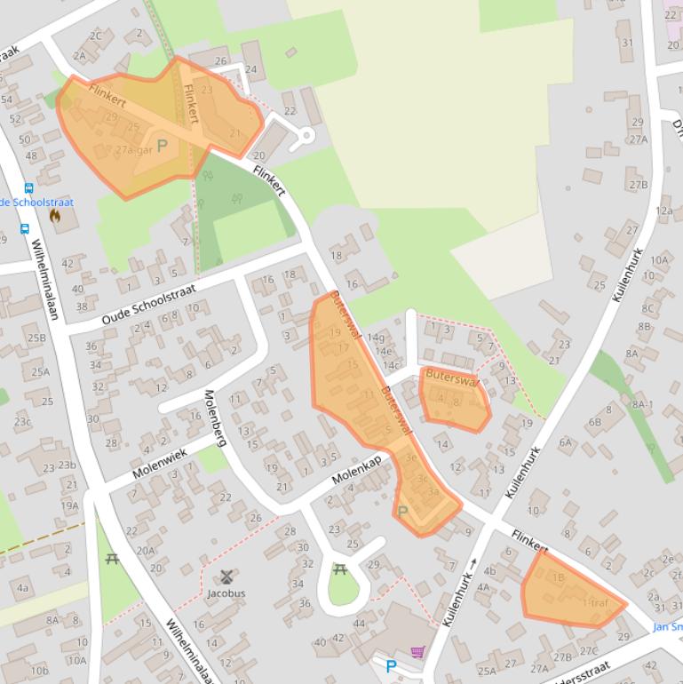 Kaart van postcodegebied 5512BB.