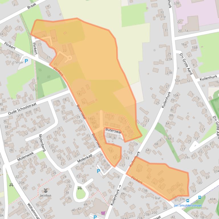 Kaart van postcodegebied 5512BC.