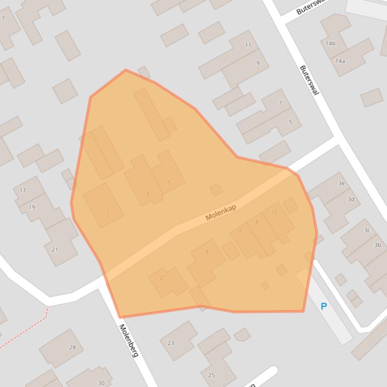 Kaart van postcodegebied 5512BG.