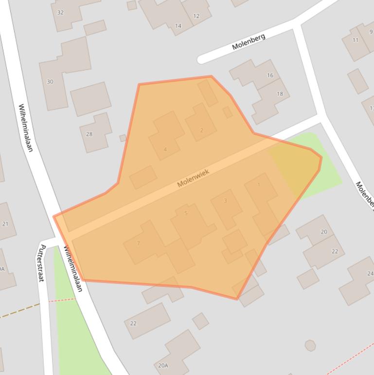 Kaart van postcodegebied 5512BH.