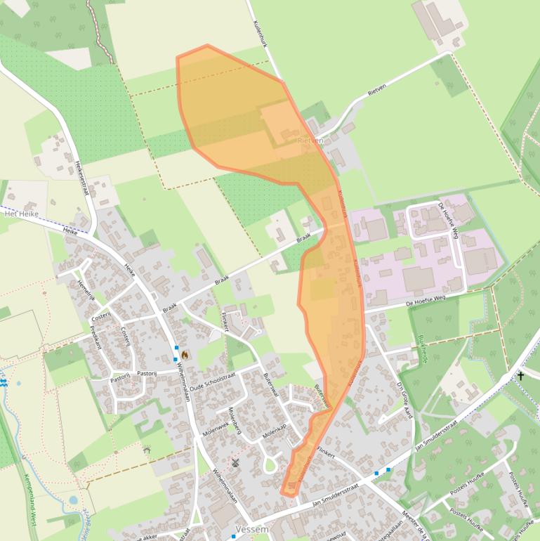 Kaart van postcodegebied 5512CA.