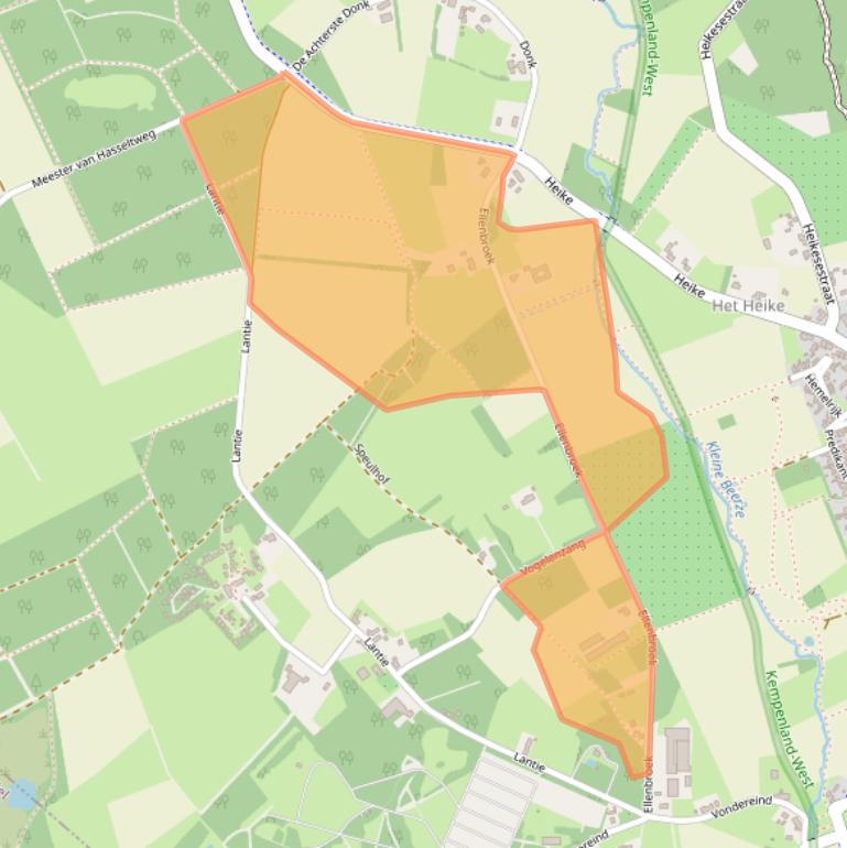 Kaart van postcodegebied 5512NE.