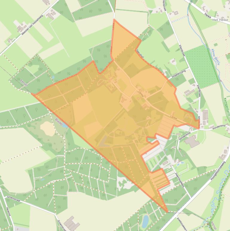 Kaart van postcodegebied 5512NG.