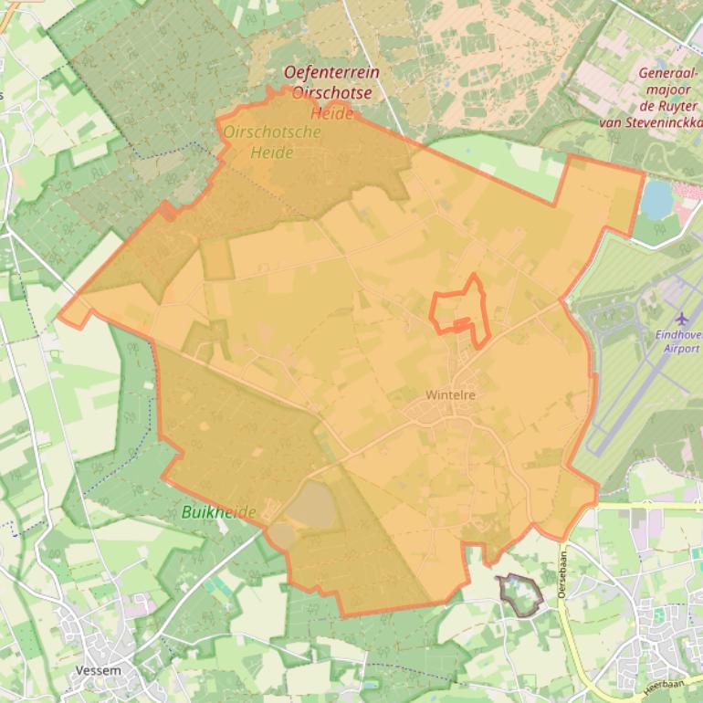 Kaart van postcodegebied 5513.