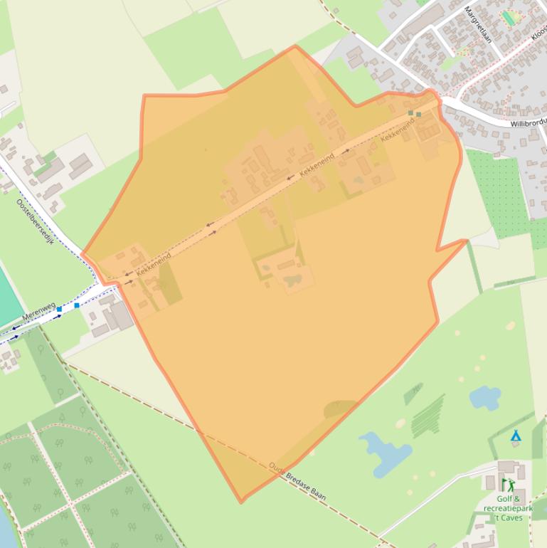 Kaart van postcodegebied 5513AA.