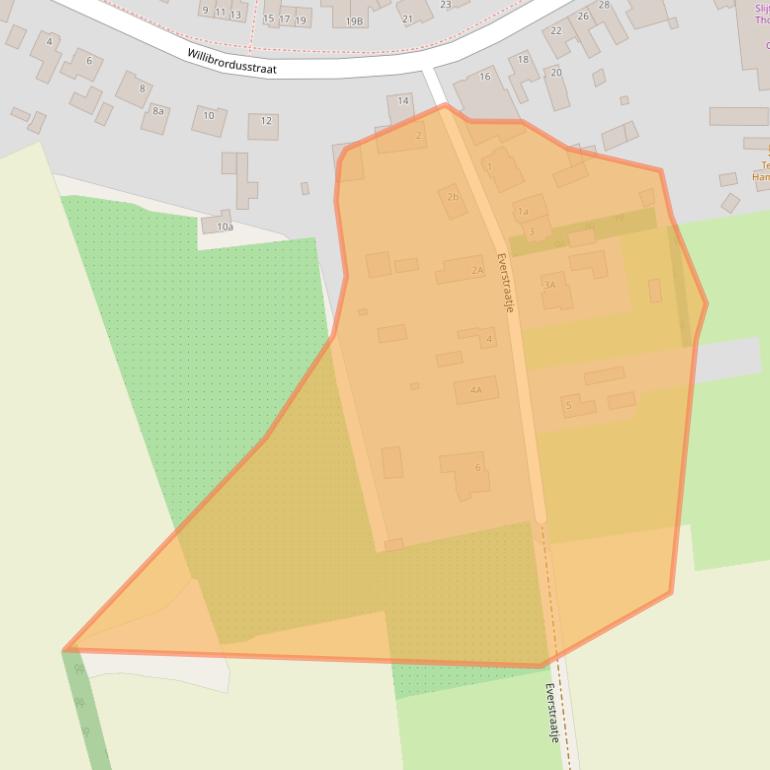Kaart van postcodegebied 5513AD.