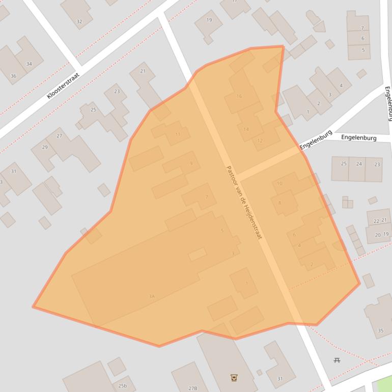 Kaart van postcodegebied 5513AG.