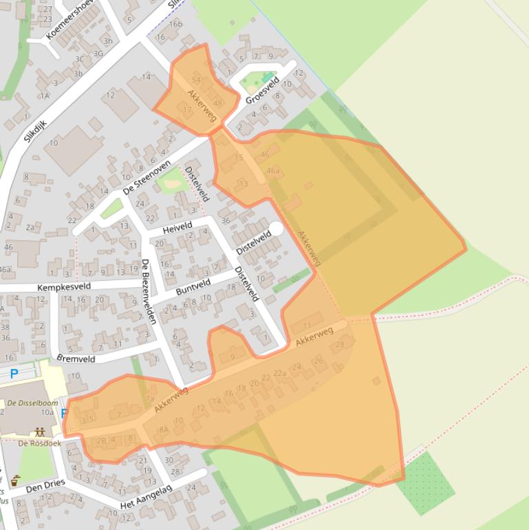 Kaart van postcodegebied 5513AR.