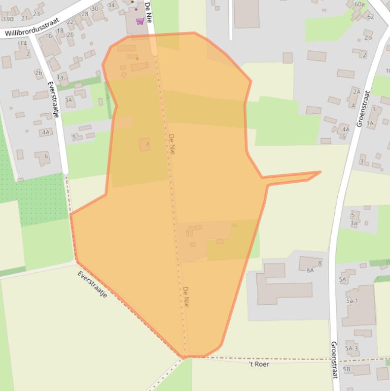 Kaart van postcodegebied 5513AX.