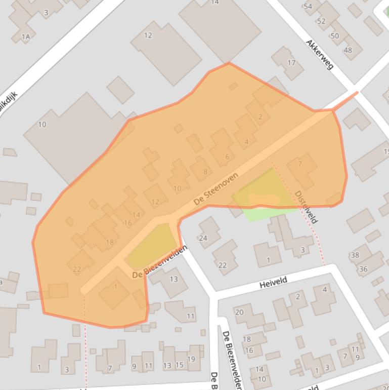Kaart van postcodegebied 5513BR.