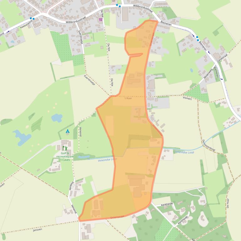 Kaart van postcodegebied 5513NC.