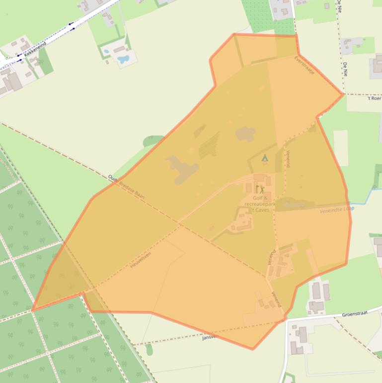 Kaart van postcodegebied 5513NE.