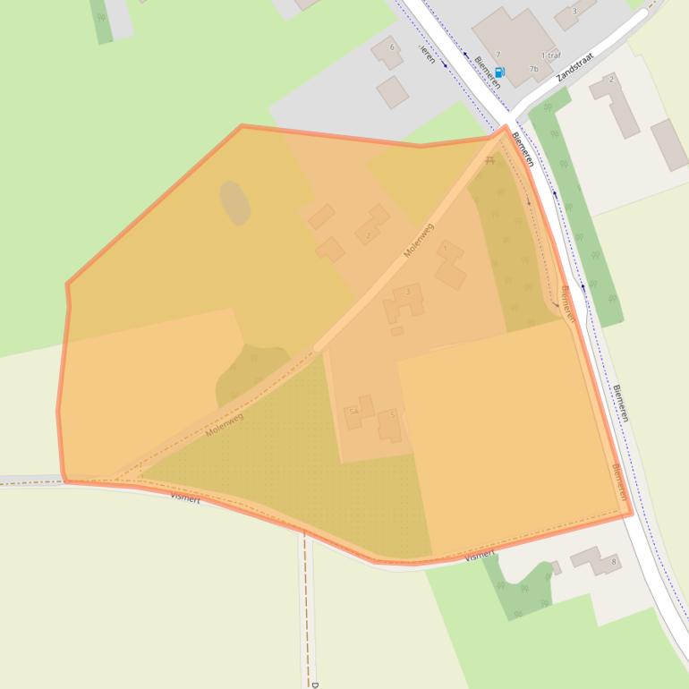 Kaart van postcodegebied 5513NG.