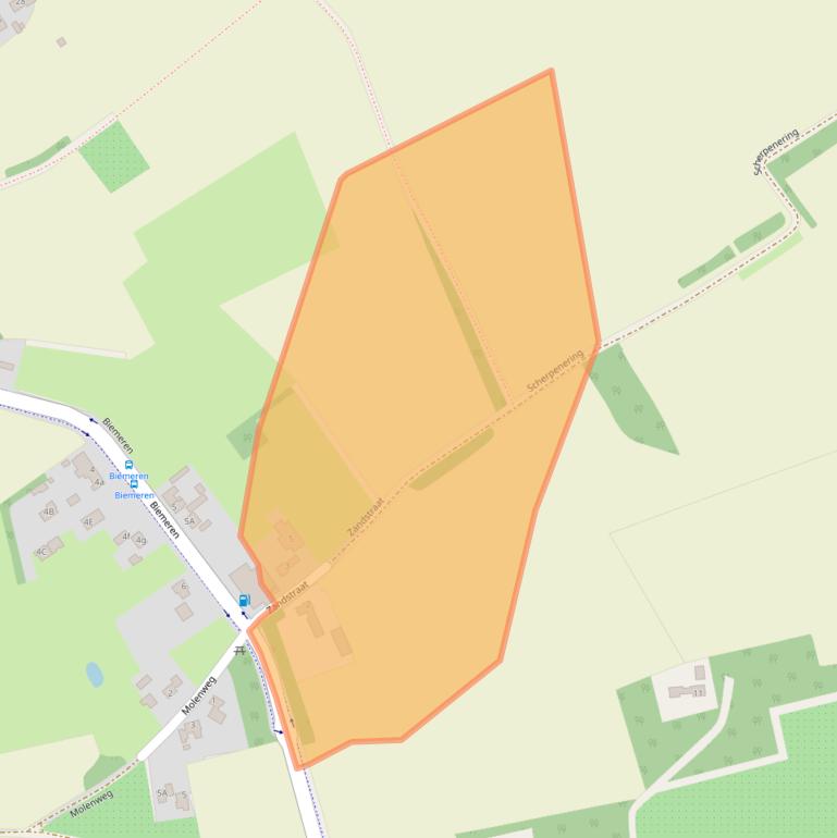 Kaart van postcodegebied 5513NK.