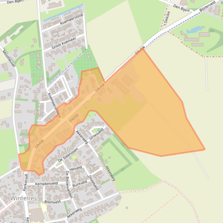 Kaart van postcodegebied 5513NL.