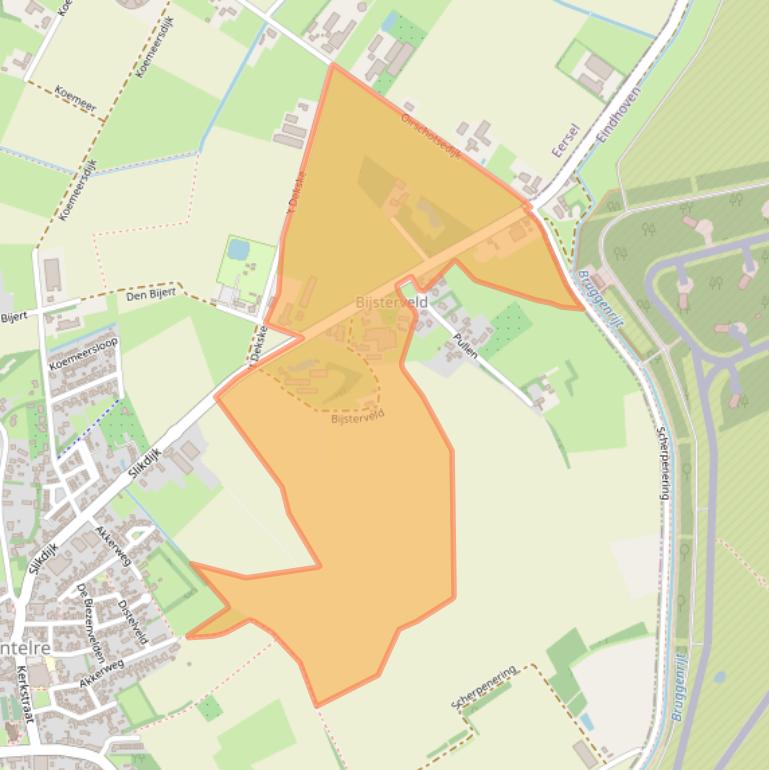 Kaart van postcodegebied 5513NN.