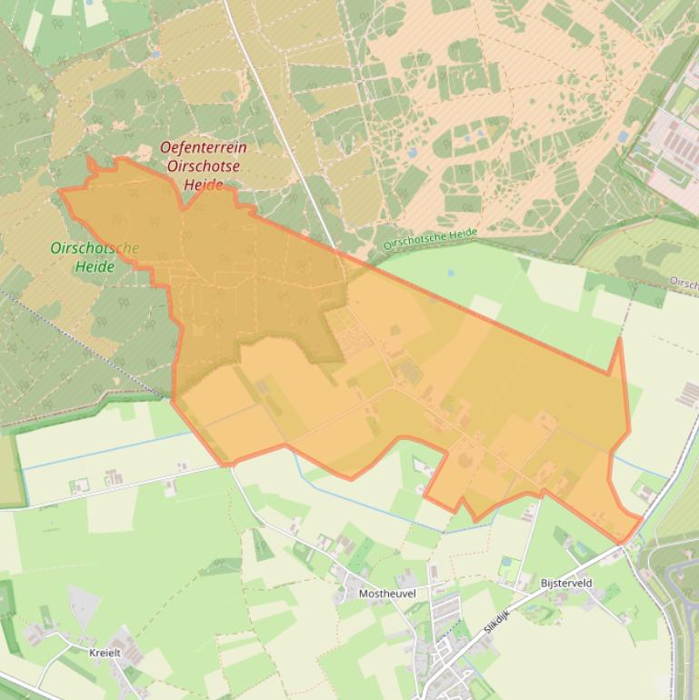 Kaart van postcodegebied 5513NR.