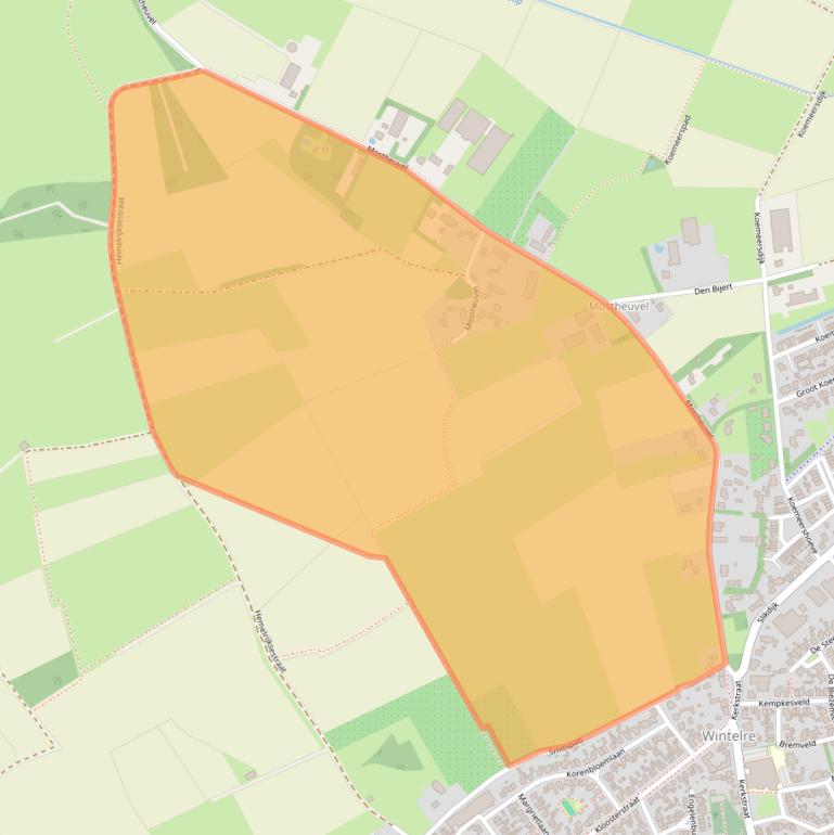 Kaart van postcodegebied 5513NT.