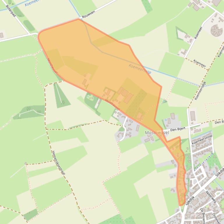 Kaart van postcodegebied 5513NV.