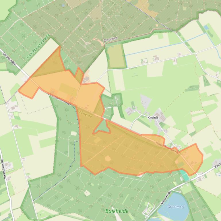 Kaart van postcodegebied 5513NX.
