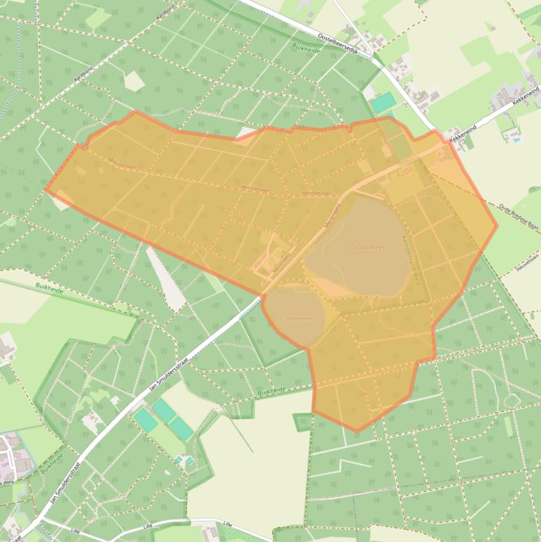 Kaart van postcodegebied 5513NZ.