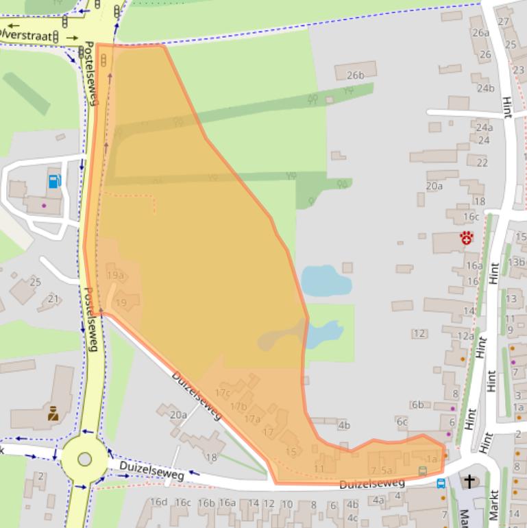 Kaart van postcodegebied 5521AA.