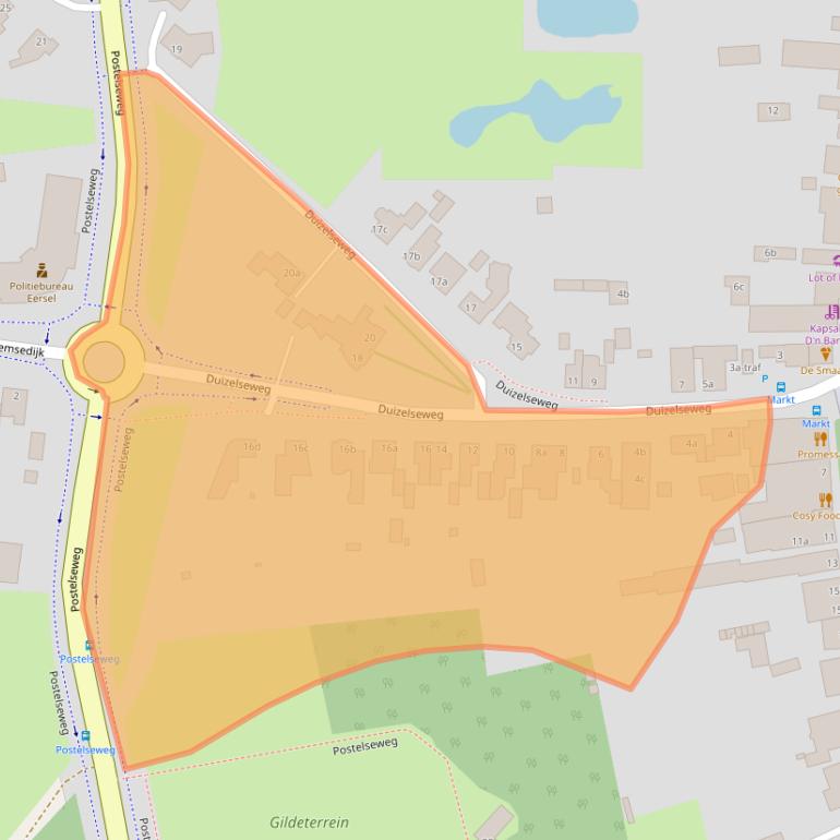 Kaart van postcodegebied 5521AC.