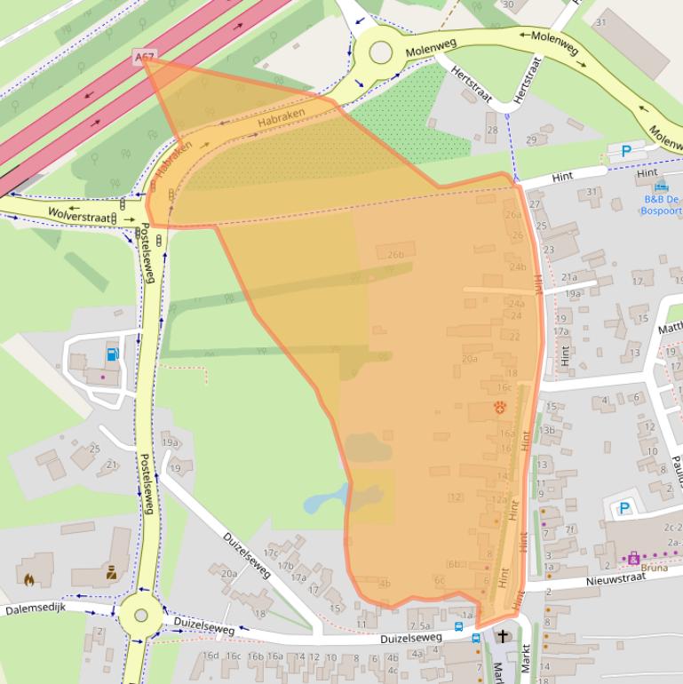 Kaart van postcodegebied 5521AH.