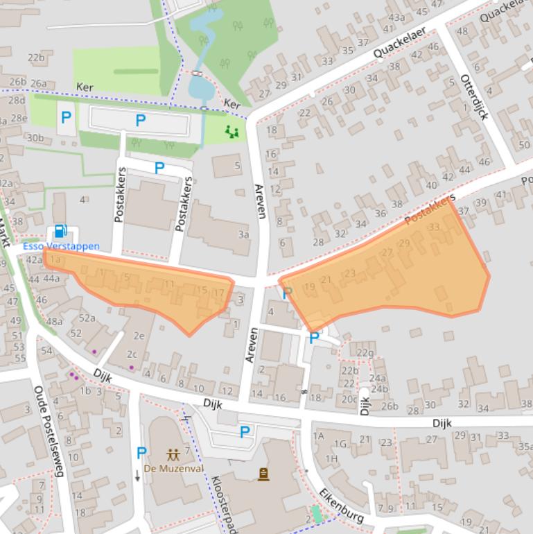 Kaart van postcodegebied 5521AR.