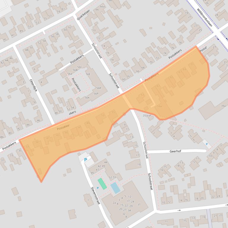 Kaart van postcodegebied 5521AS.
