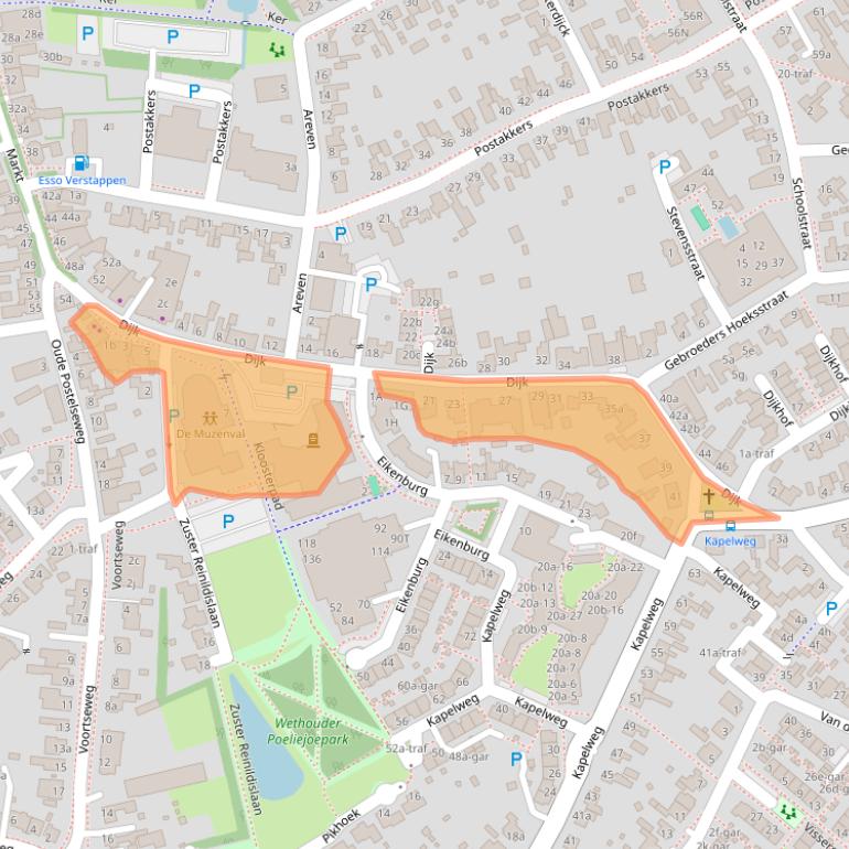 Kaart van postcodegebied 5521AW.