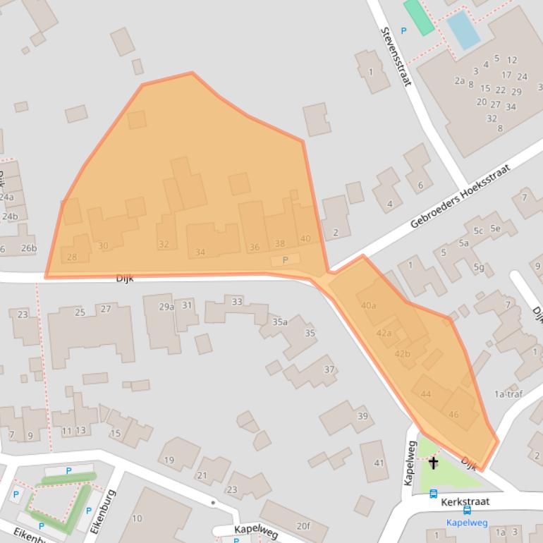 Kaart van postcodegebied 5521AZ.