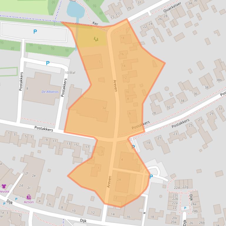 Kaart van postcodegebied 5521BA.