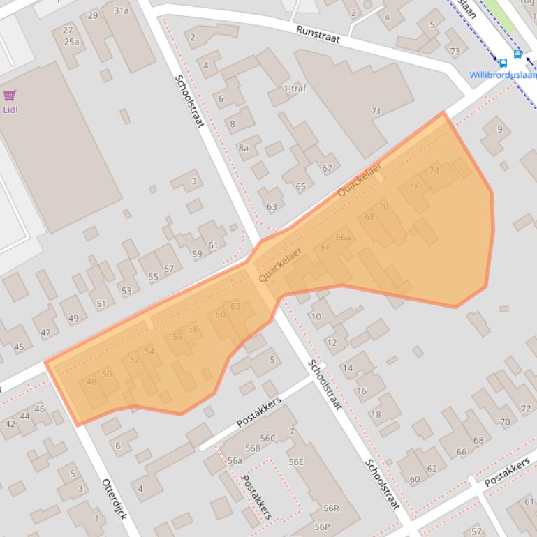 Kaart van postcodegebied 5521BG.