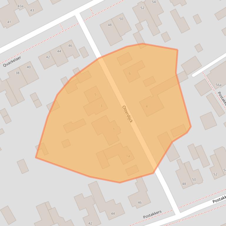 Kaart van postcodegebied 5521BH.