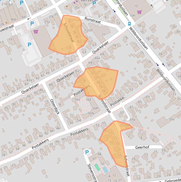 Kaart van postcodegebied 5521BJ.