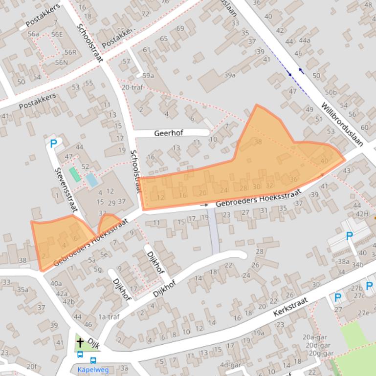 Kaart van postcodegebied 5521BM.