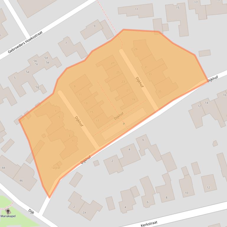 Kaart van postcodegebied 5521BN.