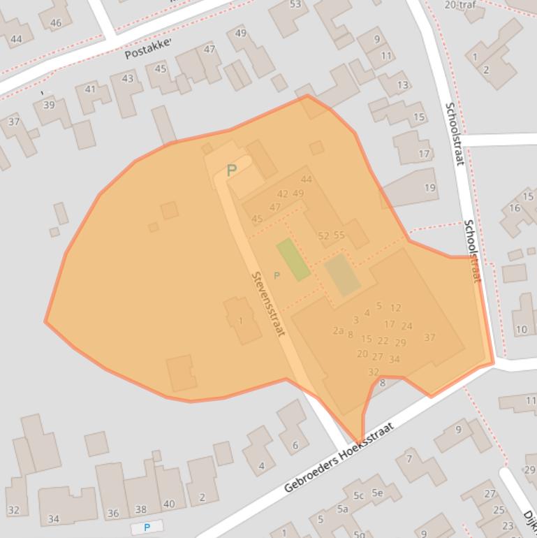 Kaart van postcodegebied 5521BR.